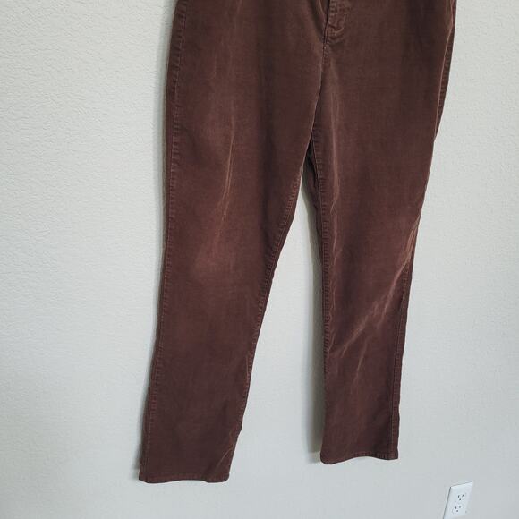 Coldwater Creek Corduroy Pants Womens Size 14 (35 Waist) Brown Straight Leg - Picture 9 of 11